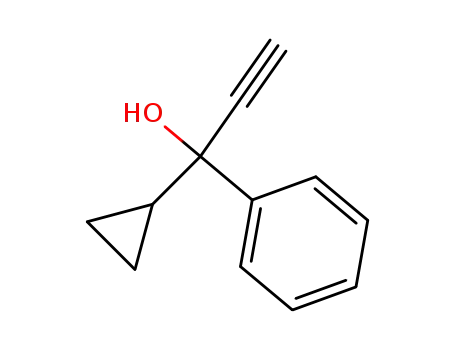 Molecular Structure of 91962-51-5 (1-phenyl-1-(cyclopropyl)prop-2-yne-1-ol)
