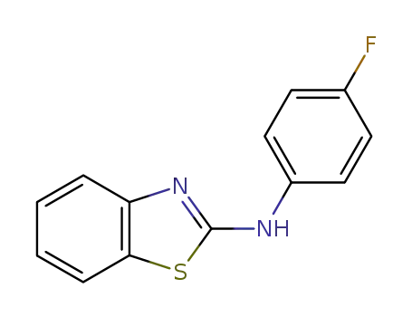 Molecular Structure of 348-45-8 (BENZOTHIAZOL-2-YL-(4-FLUORO-PHENYL)-AMINE)