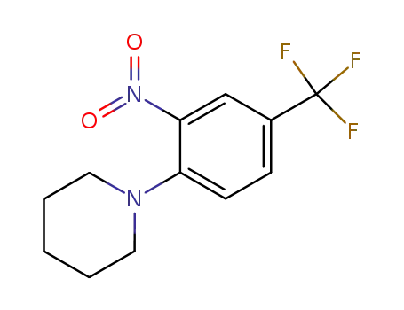 Molecular Structure of 1692-79-1 (N-[2-NITRO-4-(TRIFLUOROMETHYL)PHENYL]PIPERIDINE)