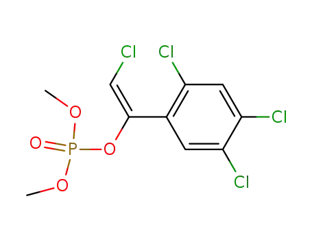 Molecular Structure of 22350-76-1 ((E)-2-Chloro-1-(2,4,5-trichlorophenyl)ethenylphosphoric acid dimethyl ester)
