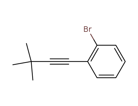 Molecular Structure of 197806-78-3 (Benzene, 1-bromo-2-(3,3-dimethyl-1-butynyl)-)
