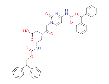 186046-81-1,FMoc-PNA-C(Bhoc)-OH,FMoc-PNA-C(Bhoc)-OH;N-[[4-[[(Diphenylmethoxy)carbonyl]amino]-2-oxo-1(2H)-pyrimidinyl]acetyl]-N-[2-[[(9H-fluoren-9-ylmethoxy)carbonyl]amino]ethyl]glycine