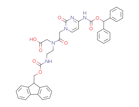 Molecular Structure of 186046-81-1 (FMoc-PNA-C(Bhoc)-OH)