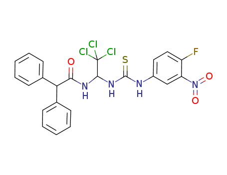 2,2-DIPHENYL-N-(2,2,2-TRICHLORO-1-[3-(4-FLUORO-3-NITROPHENYL)THIOUREIDO]ETHYL)ACETAMIDE
