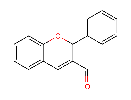 Molecular Structure of 57543-47-2 (2H-1-Benzopyran-3-carboxaldehyde, 2-phenyl-)