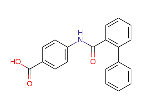 Molecular Structure of 168626-74-2 (4-[(Biphenyl-2-ylcarbonyl)amino]benzoic acid)