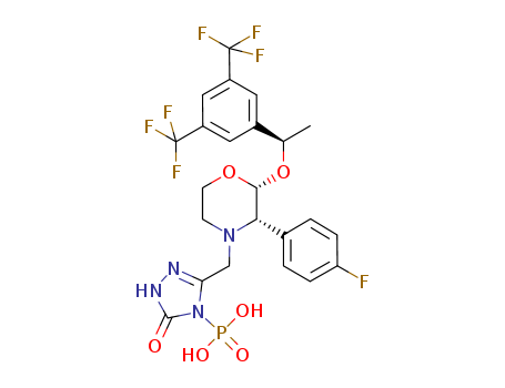 Phosphonic acid, [3-[[(2R,3S)-2-[(1R)-1-[3,5-bis(trifluoromethyl)phenyl]ethoxy]-3-(4-fluoro phenyl)-4-morpholinyl]methyl]-1,5-dihydro-5-oxo-4H-1,2,4-triazol-4-yl]-
