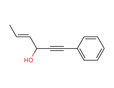Molecular Structure of 63124-67-4 ((E)-1-phenylhex-4-en-1-yn-3-ol)