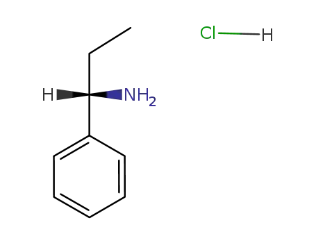 Molecular Structure of 19146-52-2 ((S)-(-)-1-Amino-1-phenylpropaneHCl)