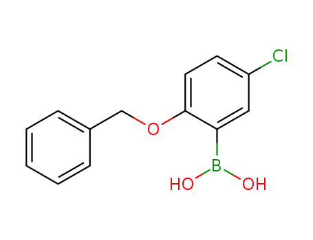 Molecular Structure of 612832-83-4 (2-BENZYLOXY-5-CHLOROPHENYLBORONIC ACID)