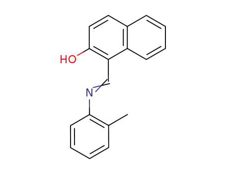 Molecular Structure of 62581-60-6 (1-{[(2-Methylphenyl)imino]methyl}-2-naphthol)
