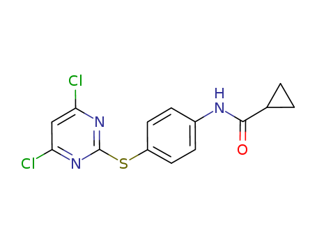 N-(4-(4,6-Dichloropyrimidin-2-ylthio)phenyl)cyclopropanecarboxamide  CAS NO.639090-53-2