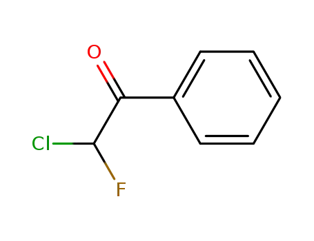 Molecular Structure of 447-15-4 (Ethanone, 2-chloro-2-fluoro-1-phenyl- (9CI))