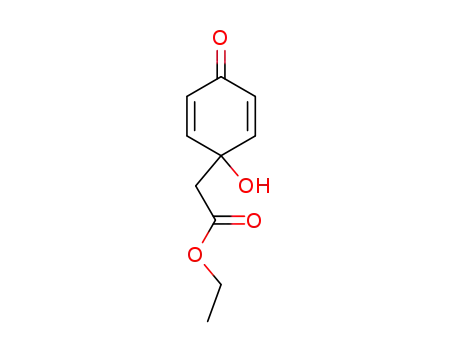 Molecular Structure of 60263-06-1 (Ethyl (1-hydroxy-4-oxocyclohexa-2,5-dien-1-yl)acetate)