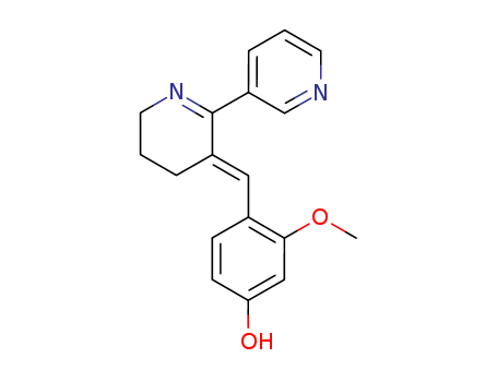 (E)-3-Methoxy-4-((2-(pyridin-3-yl)-5,6-dihydropyridin-3(4H)-ylidene)Methyl)phenol(221029-72-7)