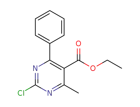 Molecular Structure of 36746-07-3 (2-chloro-4-methyl-6-phenylpyrimidine-5-carboxylic acid ethyl ester)