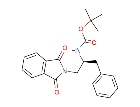 Molecular Structure of 187526-92-7 ((S)-tert-butyl 1-(1,3-dioxoisoindolin-2-yl)-3-phenylpropan-2-ylcarbamate)