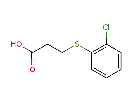 Molecular Structure of 99585-16-7 (3-(2-CHLORO-PHENYLSULFANYL)-PROPIONIC ACID)