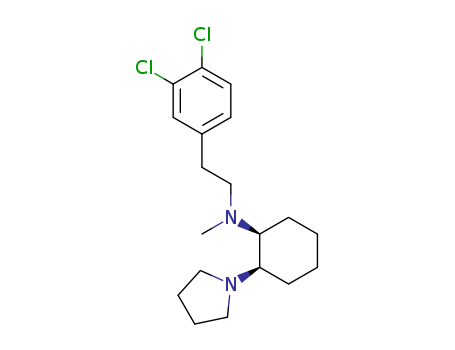 Molecular Structure of 130609-93-7 (Benzeneethanamine,3,4-dichloro-N-methyl-N-[(1S,2R)-2-(1-pyrrolidinyl)cyclohexyl]-)
