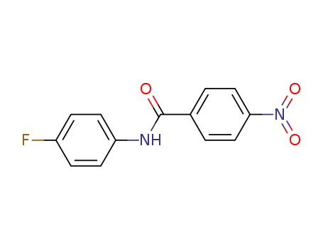 Molecular Structure of 347-81-9 (N-(4-Fluorophenyl)-4-nitrobenzaMide, 97%)