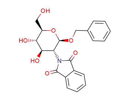 Molecular Structure of 80035-32-1 (Benzyl 2-Deoxy-2-phthalimido--D-glucopyranoside)