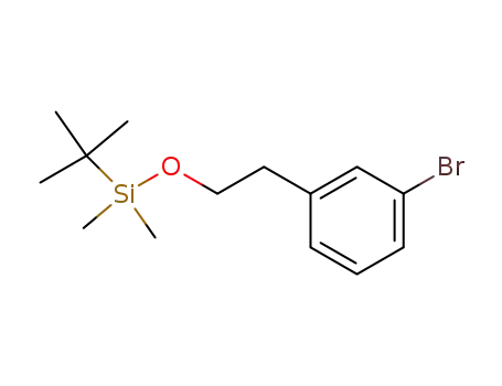 Molecular Structure of 249937-07-3 ((3-BROMOPHENETHOXY)(TERT-BUTYL)DIMETHYLSILANE)