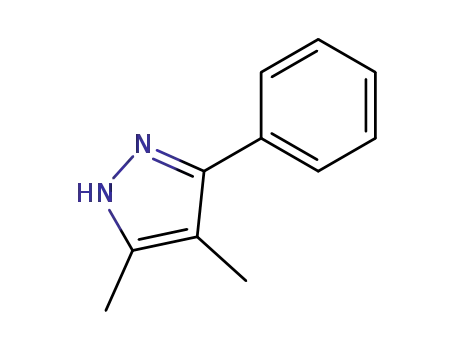 Molecular Structure of 13618-35-4 (1H-Pyrazole, 3,4-dimethyl-5-phenyl-)