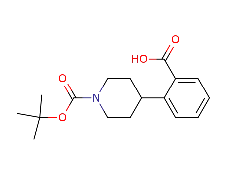 Molecular Structure of 170838-26-3 (1-Boc-4-(2-Carboxyphenyl) Piperidine)