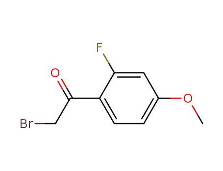 Molecular Structure of 157014-35-2 (2-BROMO-1-(2-FLUORO-4-METHOXYPHENYL)ETHANONE)