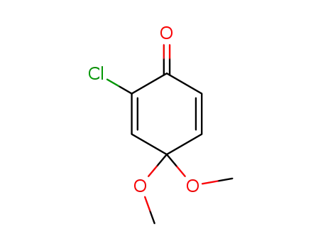Molecular Structure of 57197-15-6 (2,5-Cyclohexadien-1-one, 2-chloro-4,4-dimethoxy-)
