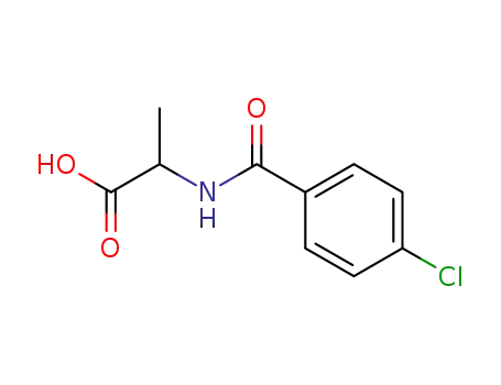 Molecular Structure of 108462-95-9 (2-(4-CHLORO-BENZOYLAMINO)-PROPIONIC ACID)