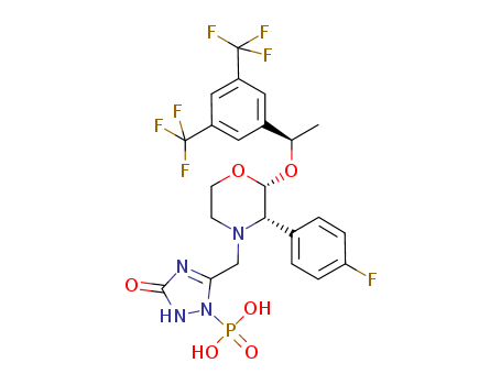 Phosphonic acid, [5-[[(2R,3S)-2-[(1R)-1-[3,5-bis(trifluoromethyl)phenyl]ethoxy]-3-(4-fluoro phenyl)-4-morpholinyl]methyl]-2,3-dihydro-3-oxo-1H-1,2,4-triazol-1-yl]-