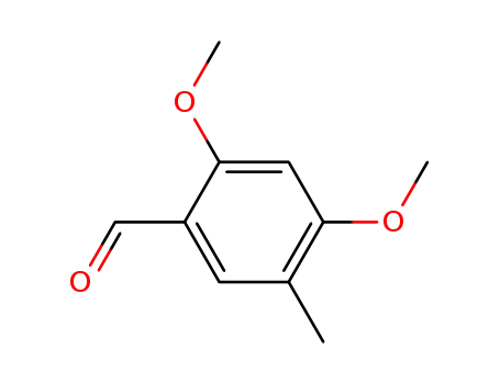 Molecular Structure of 7149-91-9 (Benzaldehyde,2,4-dimethoxy-5-methyl-)