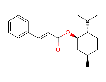 Molecular Structure of 5033-95-4 (2-Propenoic acid, 3-phenyl-,
(1R,2S,5R)-5-methyl-2-(1-methylethyl)cyclohexyl ester, (2E)-)