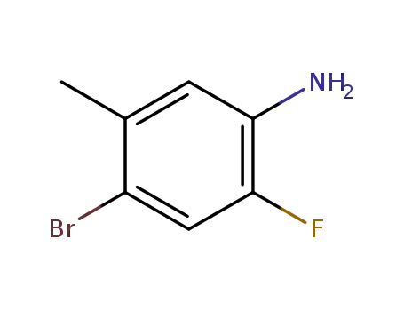 Molecular Structure of 418762-26-2 (4-Bromo-2-fluoro-5-methylaniline)