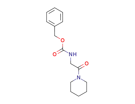 Molecular Structure of 3886-37-1 (Carbamic acid, [2-oxo-2-(1-piperidinyl)ethyl]-, phenylmethyl ester)