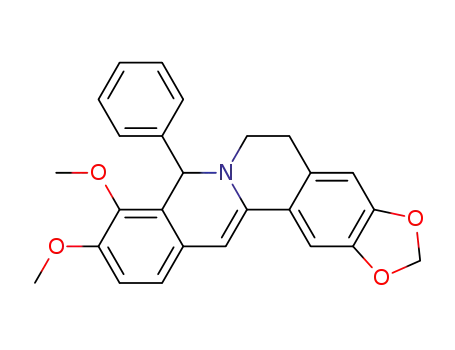 9,10-dimethoxy-8-phenyl-5,8-dihydro-6<i>H</i>-[1,3]dioxolo[4,5-<i>g</i>]isoquino[3,2-<i>a</i>]isoquinoline