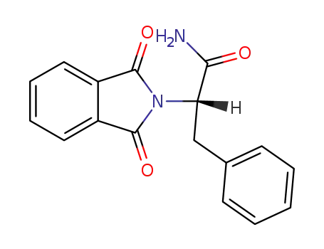 Molecular Structure of 21946-94-1 ((S)-2-(1,3-dioxoisoindolin-2-yl)-3-phenylpropanamide)