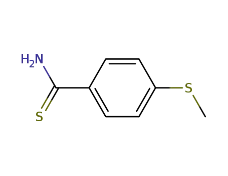 Molecular Structure of 53550-91-7 (Benzenecarbothioamide, 4-(methylthio)-)
