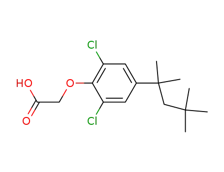 Molecular Structure of 63306-22-9 (Acetic acid, [2,6-dichloro-4-(1,1,3,3-tetramethylbutyl)phenoxy]-)