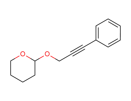 Molecular Structure of 25724-96-3 (2H-Pyran, tetrahydro-2-[(3-phenyl-2-propynyl)oxy]-)