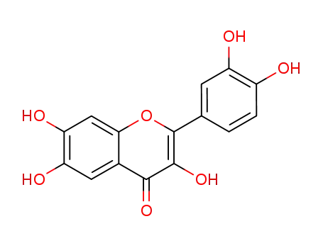 Molecular Structure of 74514-47-9 (4H-1-Benzopyran-4-one,2-(3,4-dihydroxyphenyl)- 3,6,7-trihydroxy- )