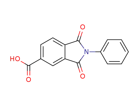 Molecular Structure of 4649-27-8 (1,3-DIOXO-2-PHENYLISOINDOLINE-5-CARBOXYLIC ACID)