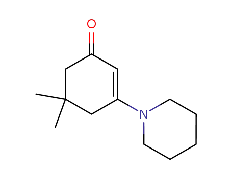 Molecular Structure of 13358-76-4 (5,5-dimethyl-3-(piperidin-1-yl)cyclohex-2-en-1-one)