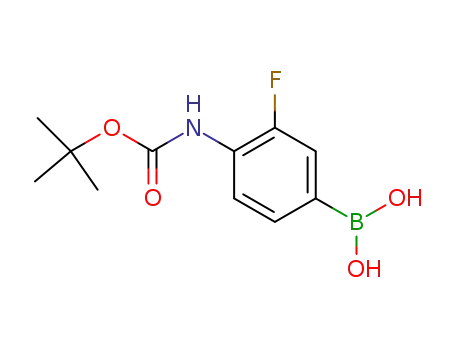 Molecular Structure of 218301-87-2 (4-N-Boc-amino-3-fluorophenylboronic acid)