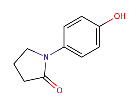 Molecular Structure of 7517-07-9 (1-(4-HYDROXYPHENYL)PYRROLIDIN-2-ONE)