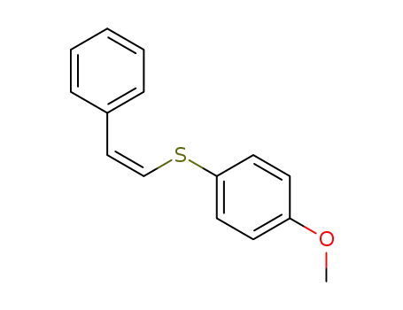 Molecular Structure of 32228-23-2 (Benzene, 1-methoxy-4-[(2-phenylethenyl)thio]-, (Z)-)