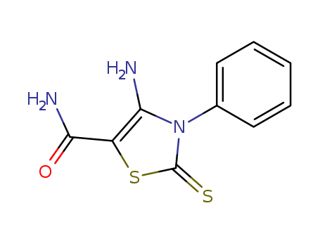 5-Thiazolecarboxamide, 4-amino-2,3-dihydro-3-phenyl-2-thioxo-