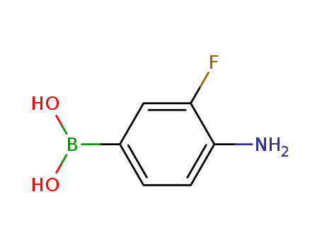 Molecular Structure of 494752-42-0 (Boronic acid, (4-amino-3-fluorophenyl)- (9CI))