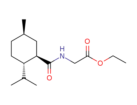 Molecular Structure of 68489-14-5 (Glycine, N-[[(1R,2S,5R)-5-methyl-2-(1-methylethyl)cyclohexyl]carbonyl]-,
ethyl ester)
